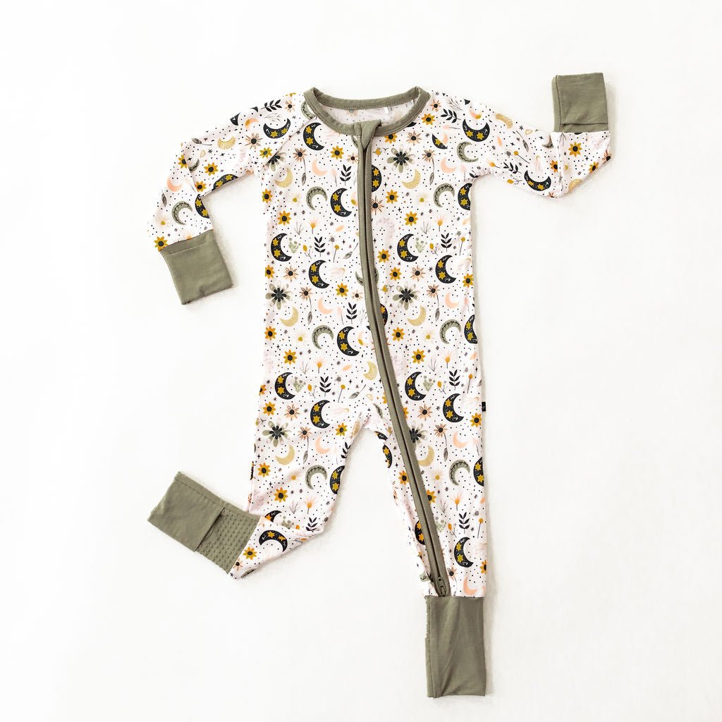 ZIP JAMMIES - LUNAR BLOSSOM - The Sleepy Sloth