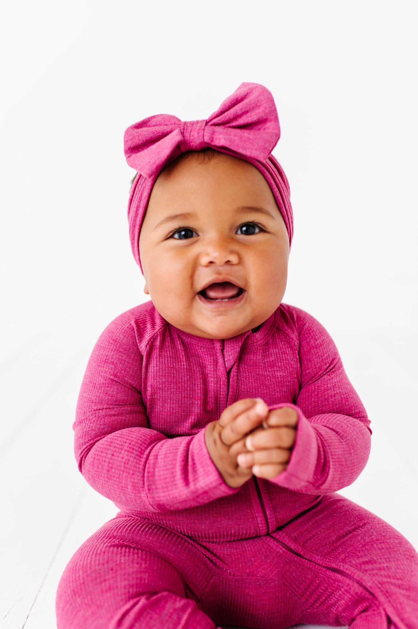 The Sleepy Sloth Dusty Rose Ribbed Zip Jammies // 18-24 high quality months