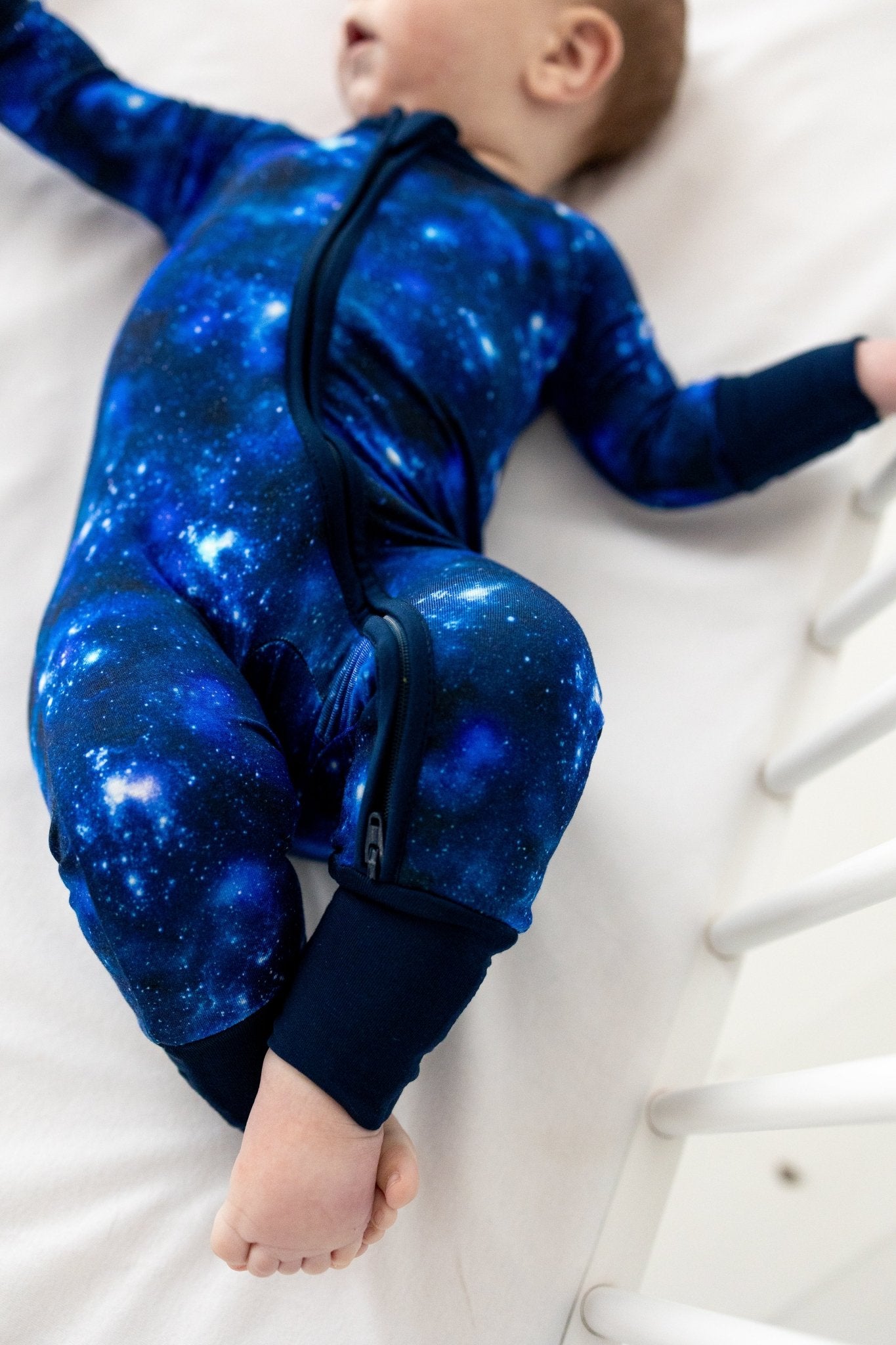 The Sleepy Sloth Bermuda outlet Blue Zip Jammies // 0-3