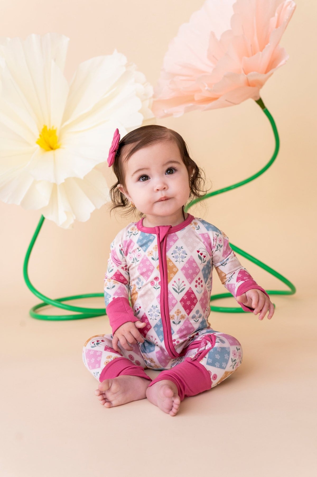 Zip Jammies - Stitched In Bloom - The Sleepy Sloth