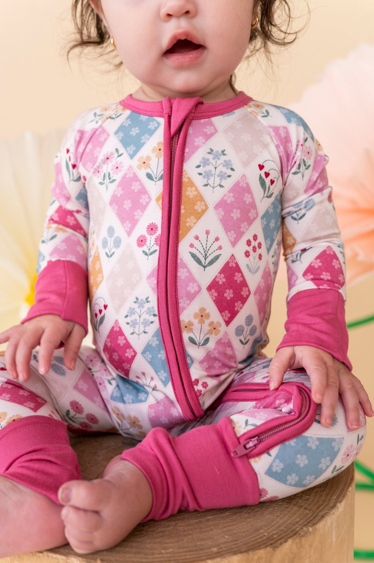 Zip Jammies - Stitched In Bloom - The Sleepy Sloth