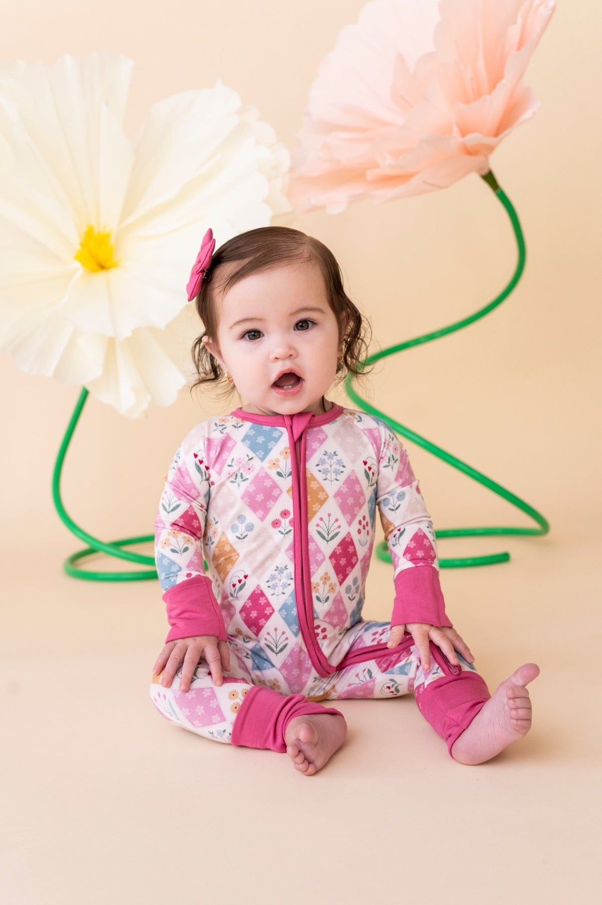 Zip Jammies - Stitched In Bloom - The Sleepy Sloth