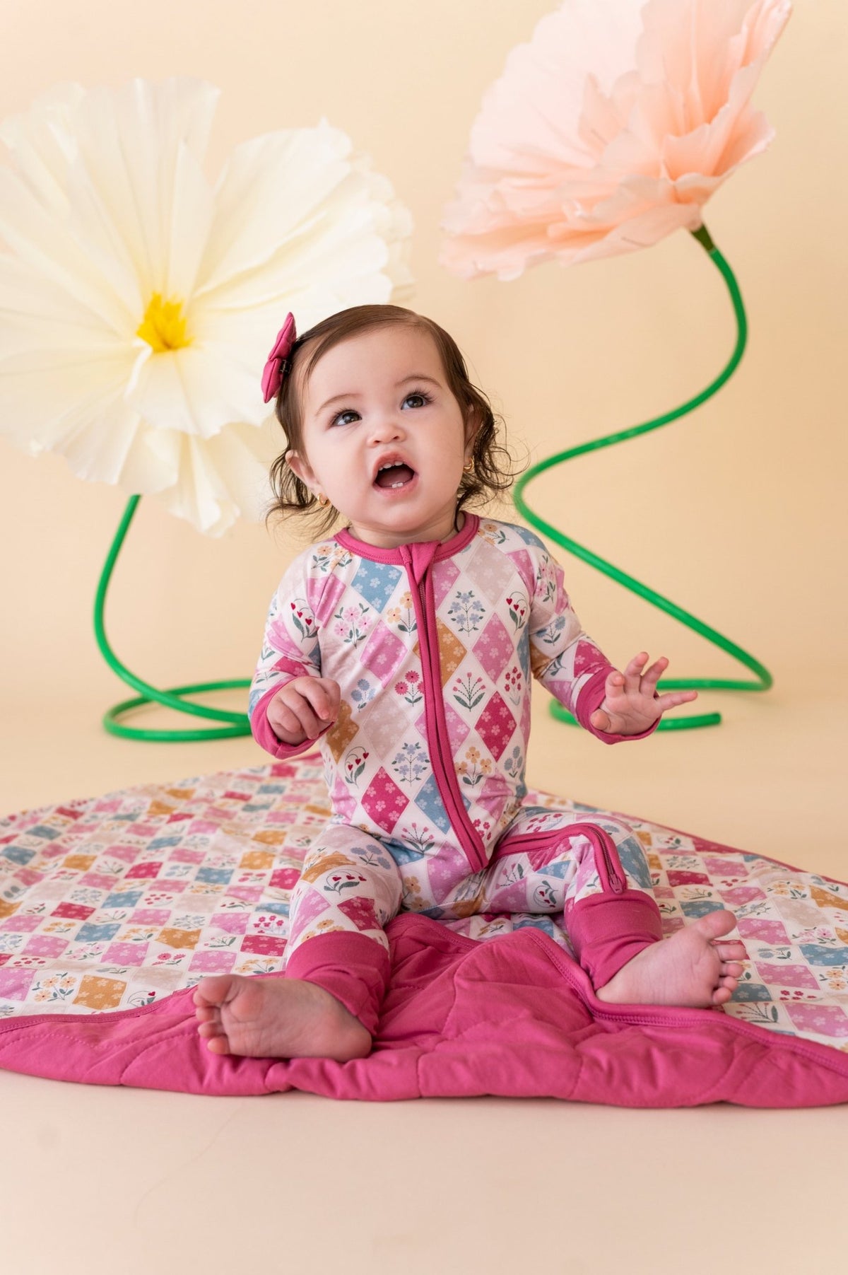 Zip Jammies - Stitched In Bloom - The Sleepy Sloth
